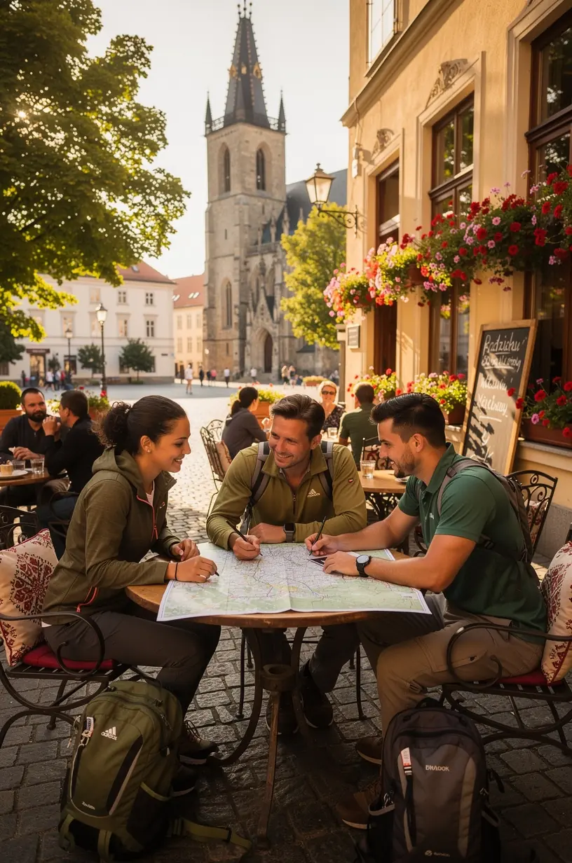 Turistická trasa vedúca cez malebnú prírodnú rezerváciu s informačnými tabuľami o miestnej flóre a faune.